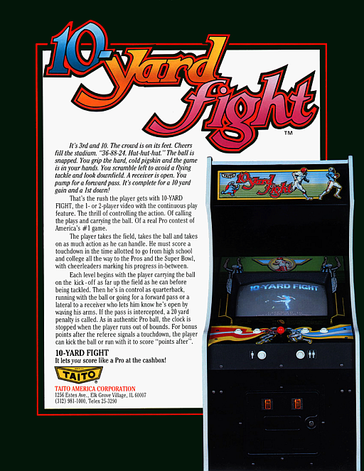 10 Yard Fight (Vs. version Japan, set 2) MAME2003Plus Game Cover